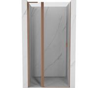Mexen Mist L puertas de ducha abatibles 105 cm, transparente, cobre cepillado - 8A4L-105-000-65-00 72332 5905315589408