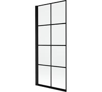 Mexen Mist mampara de ducha de 1 hoja izquierda 80 x 150 cm, rejilla negra, negro - 8A9-080-001-70-77-L 77417 5905315962614