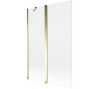 Mexen Mist mampara de ducha de 2 paneles 120 x 150 cm, transparente, dorado - 8A9-120-011-50-00 77541 5905315961358
