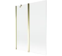 Mexen Mist mampara de ducha de 2 paneles 130 x 150 cm, transparente, dorado - 8A9-130-011-50-00 77542 5905315961365