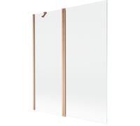 Mexen Mist mampara de ducha de 2 paneles 140 x 150 cm, transparente, cobre cepillado - 8A9-140-011-65-00 77553 5905315961853