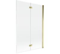 Mexen Mist mampara de ducha de 2 paneles, lado derecho, 120 x 150 cm, transparente, dorado - 8A9-120-002-50-00-P 77462 5905315961495