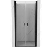 Mexen Mist puertas de ducha abatibles 90 cm, transparentes, negras - 8A7-090-000-70-00 78575 5905315960276