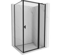 Mexen Mist T cabina de ducha abatible derecha 100 x 75 cm, marco negro, negro - 8A4T-100-075-70-70-P 71097 5905315597427