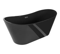 Mexen Montana bañera independiente 170 x 80 cm, negra, desbordamiento gun metal - 52011708070-95 45660 5905315378590