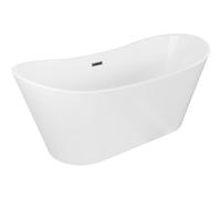 Mexen Montana bañera independiente 180 x 80 cm, blanca, desagüe gun metal - 52011808000-95 45694 5905315378798