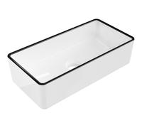 Mexen Nadia lavabo de encimera 46 x 23 cm, blanco/negro borde - 21614607 21927 5907709157361