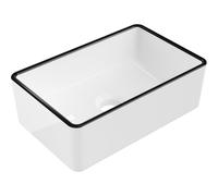 Mexen Nadia lavabo sobre encimera 36 x 23 cm, blanco/borde negro - 21613607 21925 5907709157347