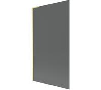 Mexen Next L mampara de bañera de 1 hoja 100 x 150 cm, grafito, oro cepillado - 895-100-000-03-40-55 52251 5905315319555