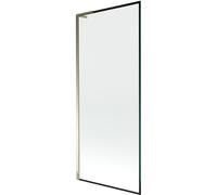 Mexen Next L mampara de ducha 1-puerta 80 x 150 cm, marco negro, dorado - 895-080-000-03-70-50 52608 5905315320070