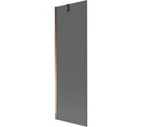 Mexen Next mampara de bañera de 1 hoja 60 x 150 cm, grafito, oro rosa - 895-060-000-00-40-60 20281 5905315135636