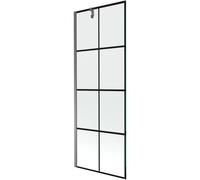 Mexen Next mampara de bañera de 1 hoja 70 x 150 cm, rejilla negra, metalizado - 895-070-000-00-77-95 47874 5905315317421