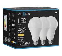 Mexen Nova 3x Bombilla LED E27, A95, 25W, Cálida - 3000K, 2625 lm - L100-E27-2530-01x03 95416 5907931014012