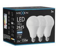 Mexen Nova 3x Bombilla LED E27, A95, 25W, Fría - 6500K, 2625 lm - L100-E27-2565-01x03 95418 5907931014036