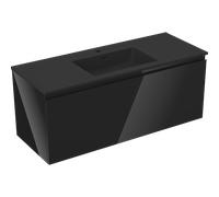 Mexen Orio armario de baño 120 cm con lavabo Otis, 1 cajón, negro brillo/negro mate - 91A10-12047-1-BF70-W18M71 82912 5905315486080