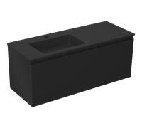 Mexen Orio armario de baño 120 cm con lavabo Otis izquierdo, 1S, 1D, negro mate - 91A13-12047-3-BBFF71-W18L71 85760 5905315773548