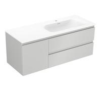 Mexen Orio armario de baño 120 cm con lavabo Vela a la derecha, 2S, 1D, gris mate/blanco mate - 91A13-12047-3-BBFFF62-W23P01 86021 5905315776471