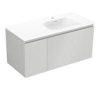 Mexen Orio armario de baño de 100 cm con lavabo Vela derecho, 1 cajón, 1 puerta, gris mate/blanco mate 85855 5905315774651