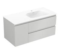 Mexen Orio armario de baño de 100 cm con lavabo Vela derecho, 2S, 1D, gris mate/blanco mate - 91A13-10047-3-BBFFF62-W23P01 86015 5905315776419