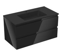 Mexen Orio armario de baño de 90 cm con lavabo Otis, 2 cajones, negro brillo/negro mate - 91A10-09047-2-BFF70-W18M71 84553 5905315486806