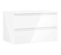 Mexen Orio mueble de baño bajo lavabo 80 cm con encimera, 2 cajones, blanco brillo - 91A10-08047-2-BFFC00 80861 5905315472007