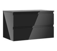 Mexen Orio mueble de baño bajo lavabo de 80 cm con encimera, 2 cajones, negro brillo - 91A10-08047-2-BFFC70 80865 5905315472045