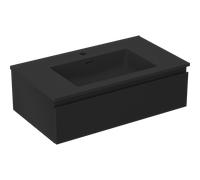 Mexen Orio mueble de baño de 80 cm con lavabo Otis, 1 cajón, negro mate - 91A10-08023-1-BF71-W18M71 81792 5905315483393