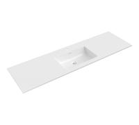 Mexen Otis lavabo empotrado en encimera 161 x 46,5 cm, blanco brillante - 25181600 54450 5905315947864