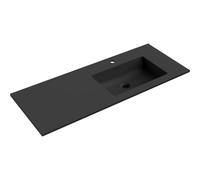 Mexen Otis lavabo empotrado en encimera derecha 121 x 46,5 cm, negro mate - 25181271P 54540 5905315948274