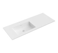 Mexen Otis lavabo empotrado en encimera izquierda 121 x 46,5 cm, blanco mate - 25181201L 54467 5905315948038