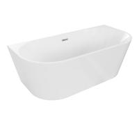 Mexen Oval bañera exenta junto a la pared 170 x 80 cm, blanca, rebosadero cromado - 52671708000-01 46138 5905315381910