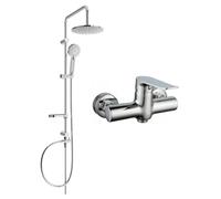 Mexen Pecos Carl conjunto de ducha exterior con rociador y grifería de ducha, cromo - 72740240-00 6090 5907709181731