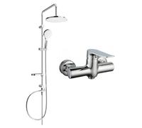 Mexen Pecos Erik conjunto de ducha empotrado con cabezal de lluvia y grifo de ducha, cromo - 72740205-00 6089 5907709181724