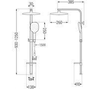 Mexen Q22 columna de ducha, negra - 798222295-70 1843 5907709141261