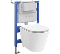 Mexen Rico conjunto de montaje empotrado WC, bastidor neumático Tex Air XS-F con taza WC y asiento de cierre suave, blanco 101302 5907931046372