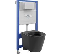 Mexen Rico conjunto empotrado WC bastidor Fenix Slim con bol WC, negro mate - 6103372XX85 12992 5907709163454