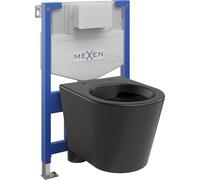 Mexen Rico conjunto empotrado WC estructura Fenix XS-F con taza WC, negro mate - 6803372XX85 13115 5907709163911