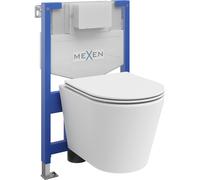 Mexen Rico conjunto empotrado WC estructura Fenix XS-F con taza WC y asiento de cierre suave, blanco mate - 68030724001 13112 5907709163881