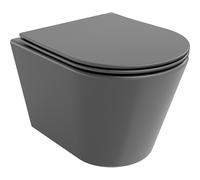 Mexen Rico inodoro Rimless con asiento de cierre suave slim, duroplast, gris oscuro mate - 30724071 4392 5907709190672
