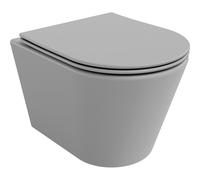 Mexen Rico inodoro sin borde con tapa de cierre suave versión slim, duroplast, gris claro mate - 30724061 4389 5907709190665