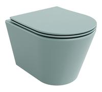 Mexen Rico inodoro suspendido Rimless con tapa de cierre suave slim, duroplast, verde claro mate - 30724048 16044 5907709156296