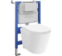Mexen Rico set de instalación empotrada WC estructura neumática Tex Air XS-F con taza WC Tornado y asiento de cierre suave, 101326 5907931046617