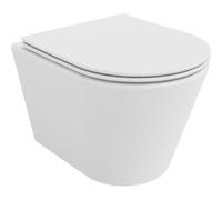 Mexen Rico taza wc Rimless con asiento de cierre suave slim, duroplast, blanco mate - 30724001 4382 5907709190658