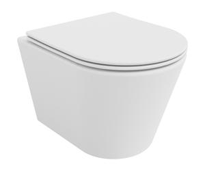 Mexen Rico taza wc Rimless con asiento de cierre suave slim, duroplast, blanco mate - 30724001 4382 5907709190658