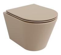 Mexen Rico taza wc Rimless con asiento de cierre suave slim, duroplast, cappuccino mate - 30724064 15879 5907709157569