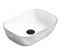 Mexen Rita lavabo de sobreponer 45 x 32 cm, blanco/plata - 21084555 1087 5907709190924
