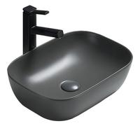 Mexen Rita lavabo sobre encimera 45 x 32 cm, gris oscuro mate - 21084571 1082 5907709190863
