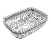 Mexen Rita lavabo sobre encimera 45 x 32 cm, patrón blanco/negro - 21084586 34839 5905315067173