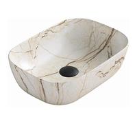 Mexen Rita lavabo sobre encimera 45 x 32 cm, piedra beige - 21084592 1119 5907709190962