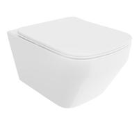 Mexen Riva inodoro WC sin borde Tornado con asiento de cierre suave slim, duroplast, blanco brillo - 30630200T 61507 5905315577528